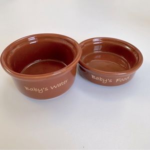 ceramic pet bowls - 18k gold lettering